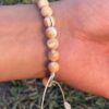 mother of pearl natural gemstone bracelet top view