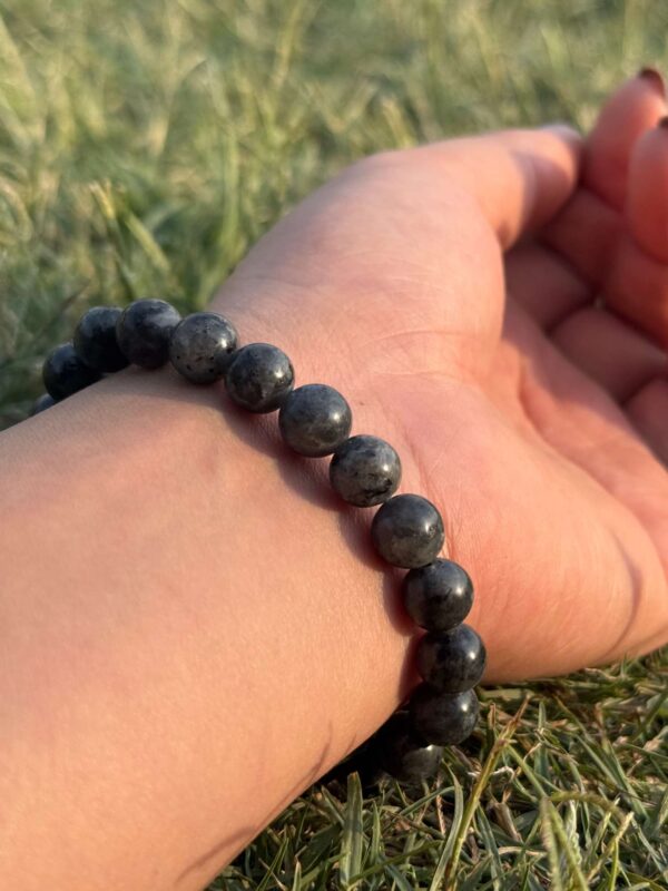 polar zade natural gem stone bracelet top view