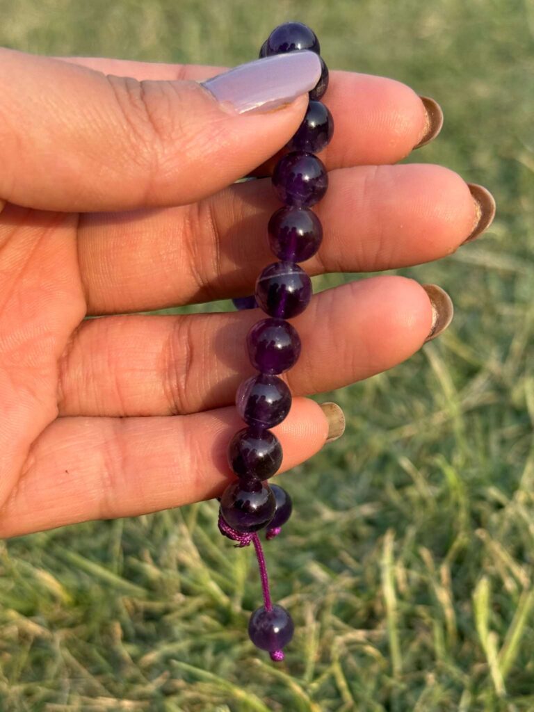 Purple Agate - Natural Gemstone Bracelet