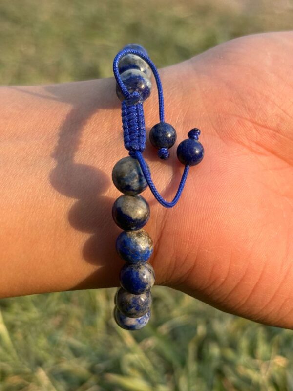sodalite natural gemstone bracelet with knot