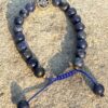 sodalite natural gem stone bracelet with guru bead in stone top