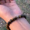 tiger eye natural gemstone bracelet side view