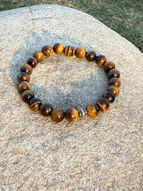 tiger eye natural gemstone bracelet in stone