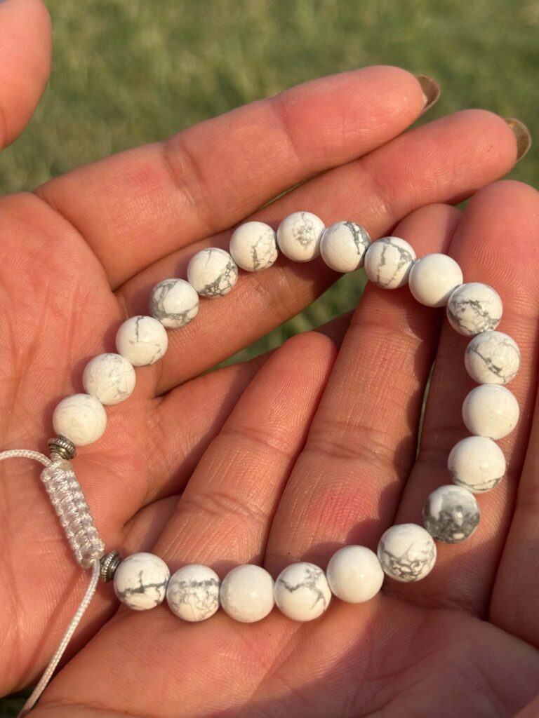 White Howlite - Natural Gemstone Bracelet
