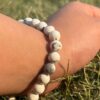 white howlite natural gemstone bracelet top view