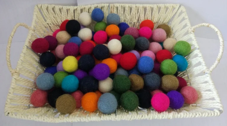 2cm Fair Trade Handmade Wool Felt Balls