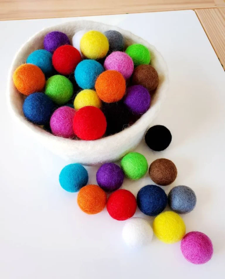 2cm Fair Trade Handmade Wool Felt Balls