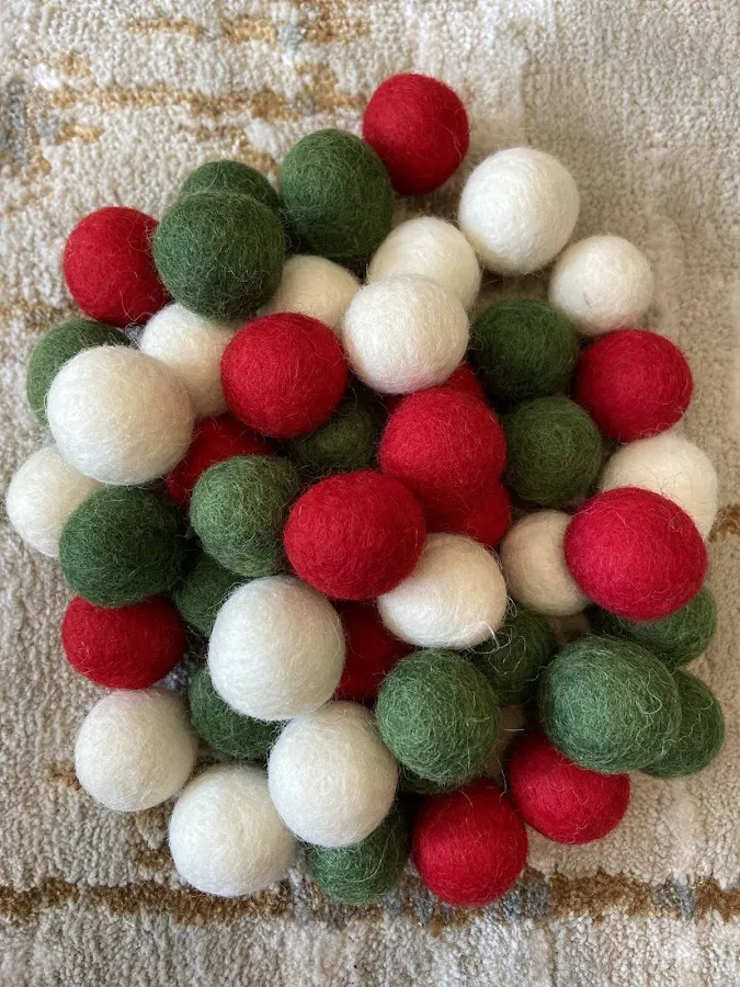 2cm Christmas Wool Felt Balls