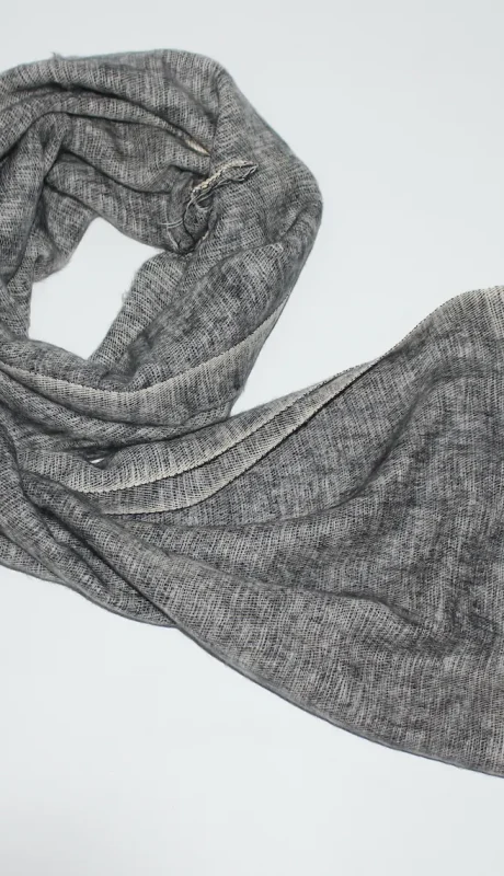 Yak Wool Shawl Light Grey Color, authentic nepal crafts